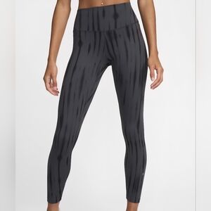 Nike One Women's High-waisted 7/8 Printed Leggings XL Charcoal Black